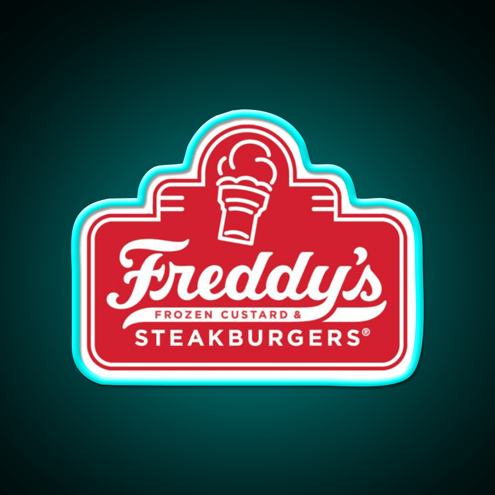 Freddys Frozen Custard Steak Fast Food Led Neon Sign For Burger Place Art Rgb Color - Shineneon