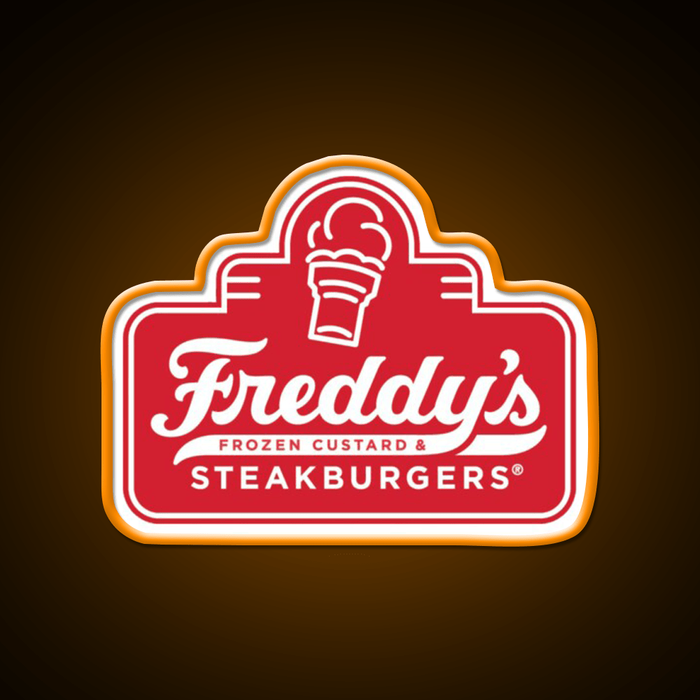 Freddys Frozen Custard Steak Fast Food Led Neon Sign For Burger Place Art Rgb Color - Shineneon