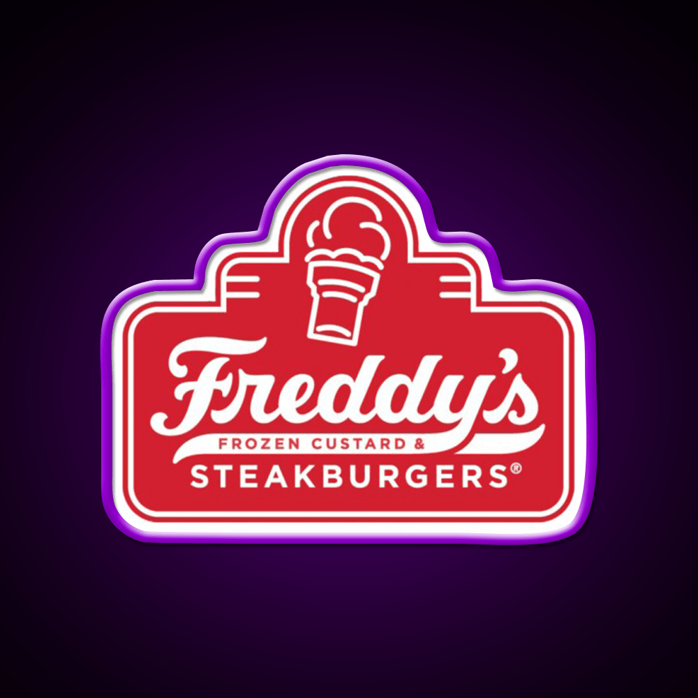 Freddys Frozen Custard Steak Fast Food Led Neon Sign For Burger Place Art Rgb Color - Shineneon