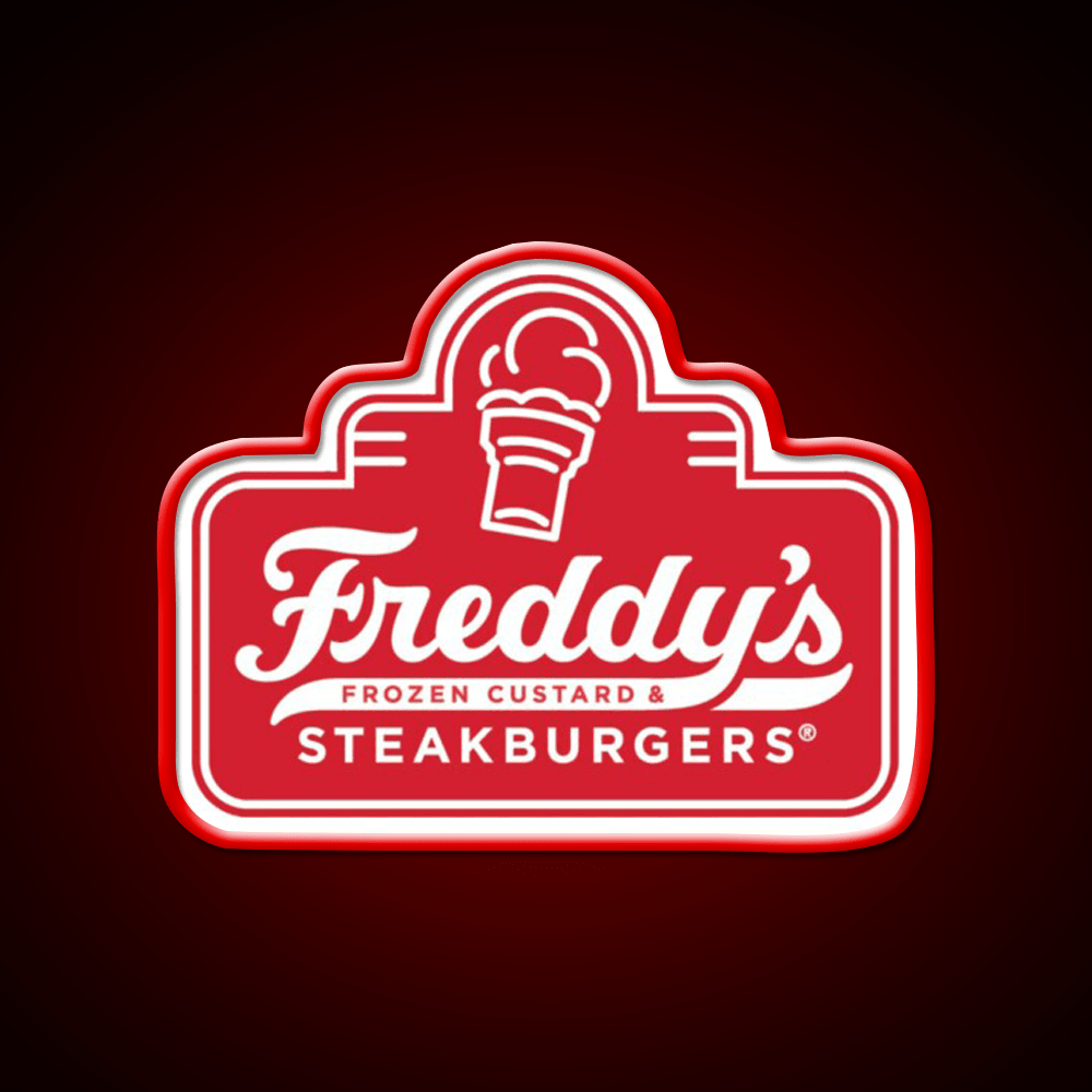 Freddys Frozen Custard Steak Fast Food Led Neon Sign For Burger Place Art Rgb Color - Shineneon