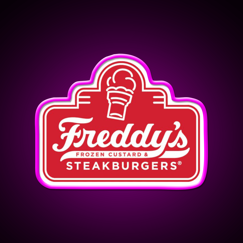 Freddys Frozen Custard Steak Fast Food Led Neon Sign For Burger Place Art Rgb Color - Shineneon