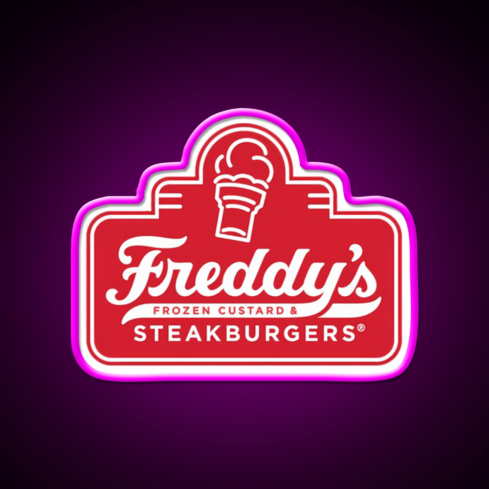 Freddys Frozen Custard Steak Fast Food Led Neon Sign For Burger Place Rgb Color - Shineneon