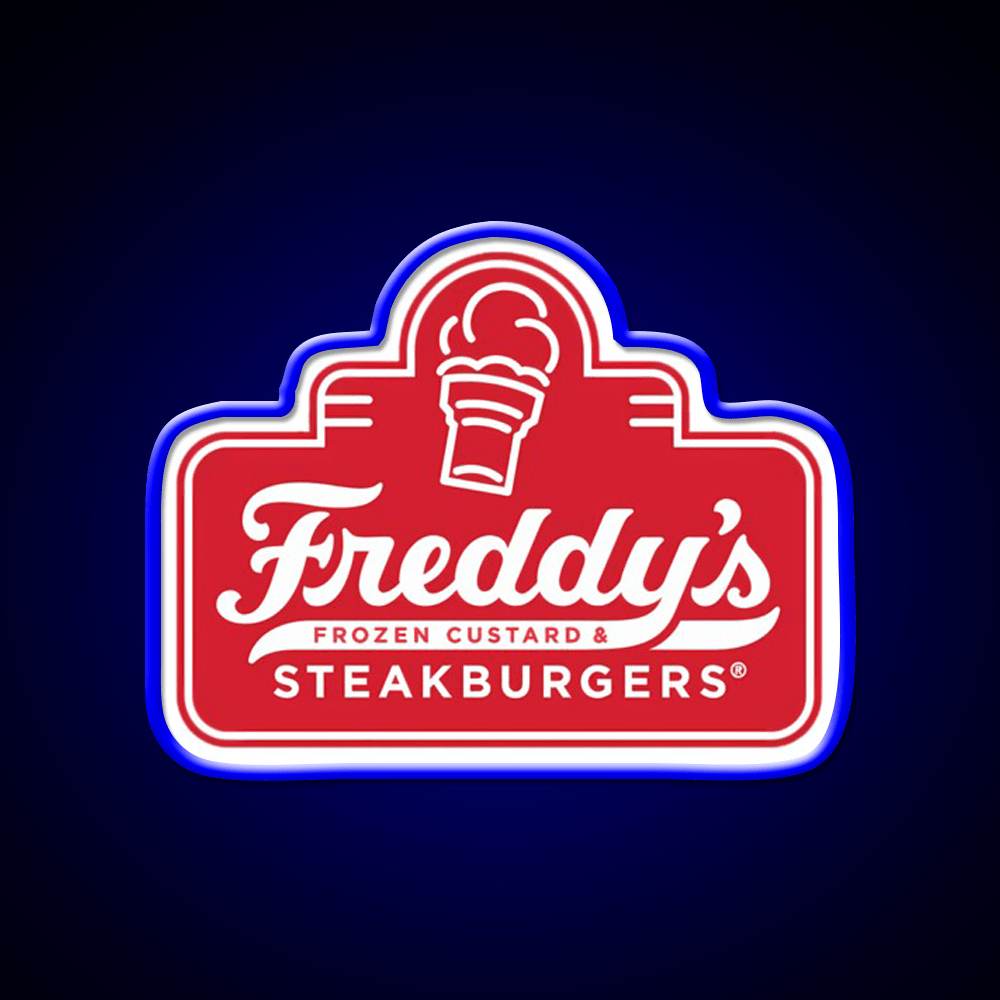 Freddys Frozen Custard Steak Fast Food Led Neon Sign For Burger Place Rgb Color - Shineneon