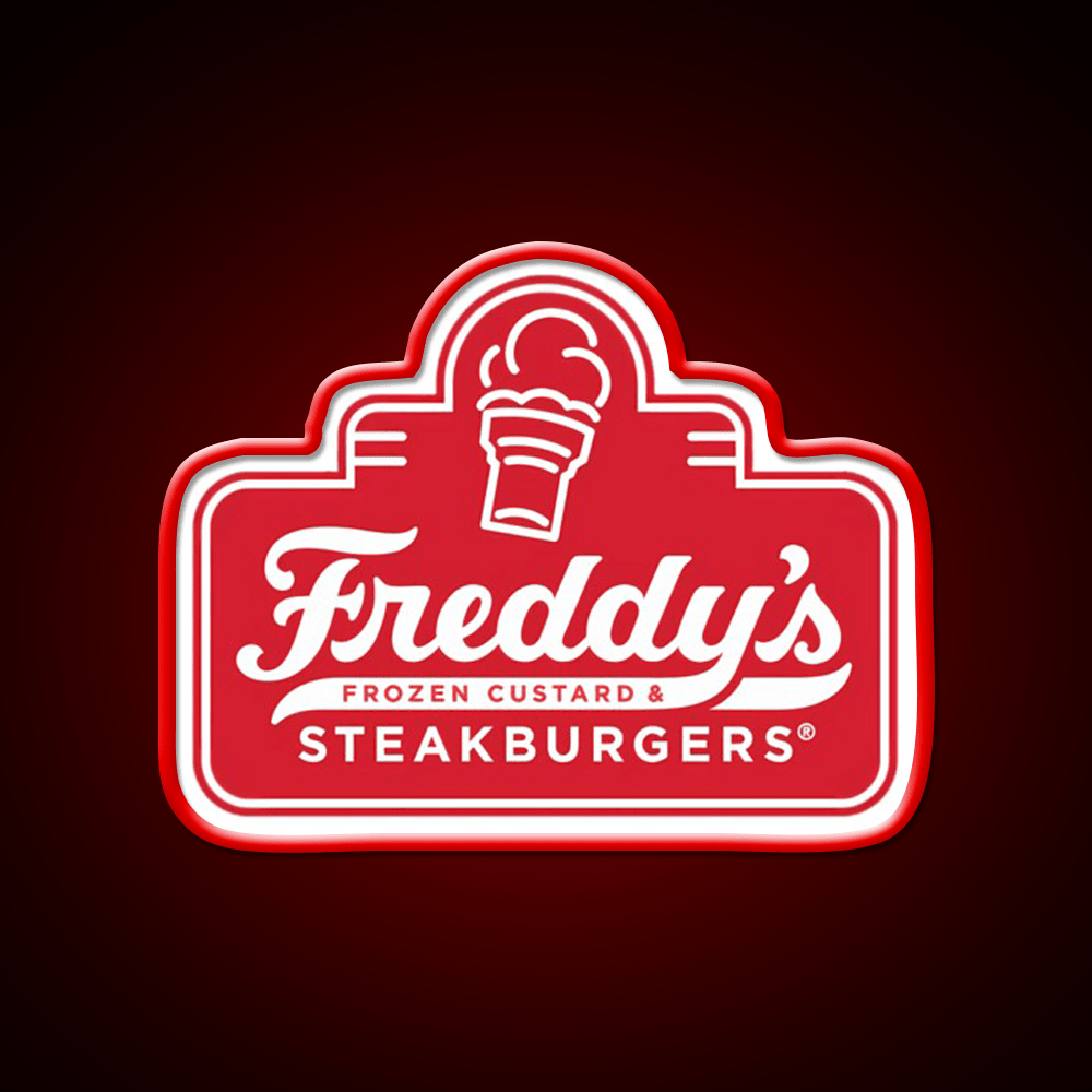 Freddys Frozen Custard Steak Fast Food Led Neon Sign For Burger Place Rgb Color - Shineneon