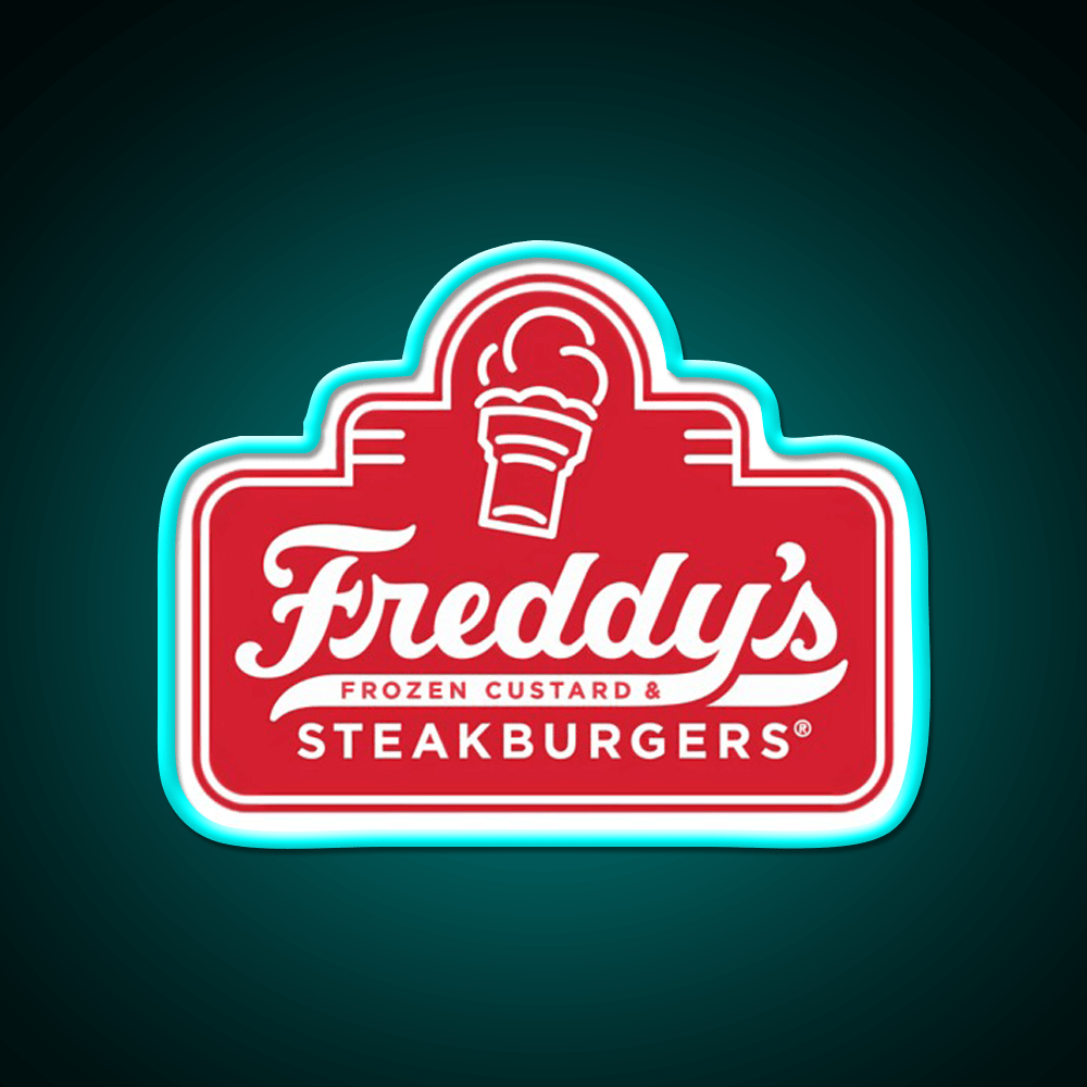 Freddys Frozen Custard Steak Fast Food Led Neon Sign For Burger Place Rgb Color - Shineneon
