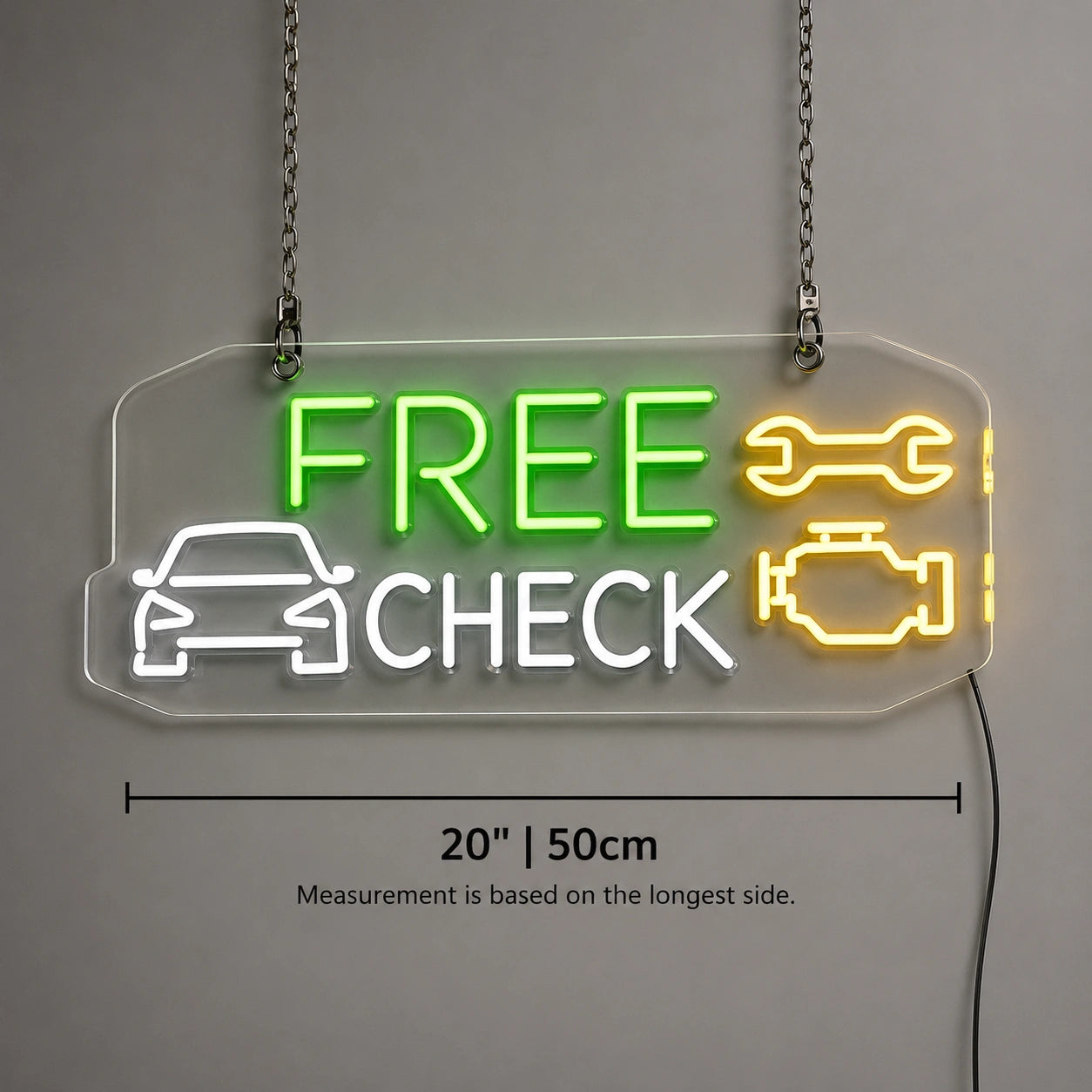 Free Check Neon Sign LED Neon Sign size image