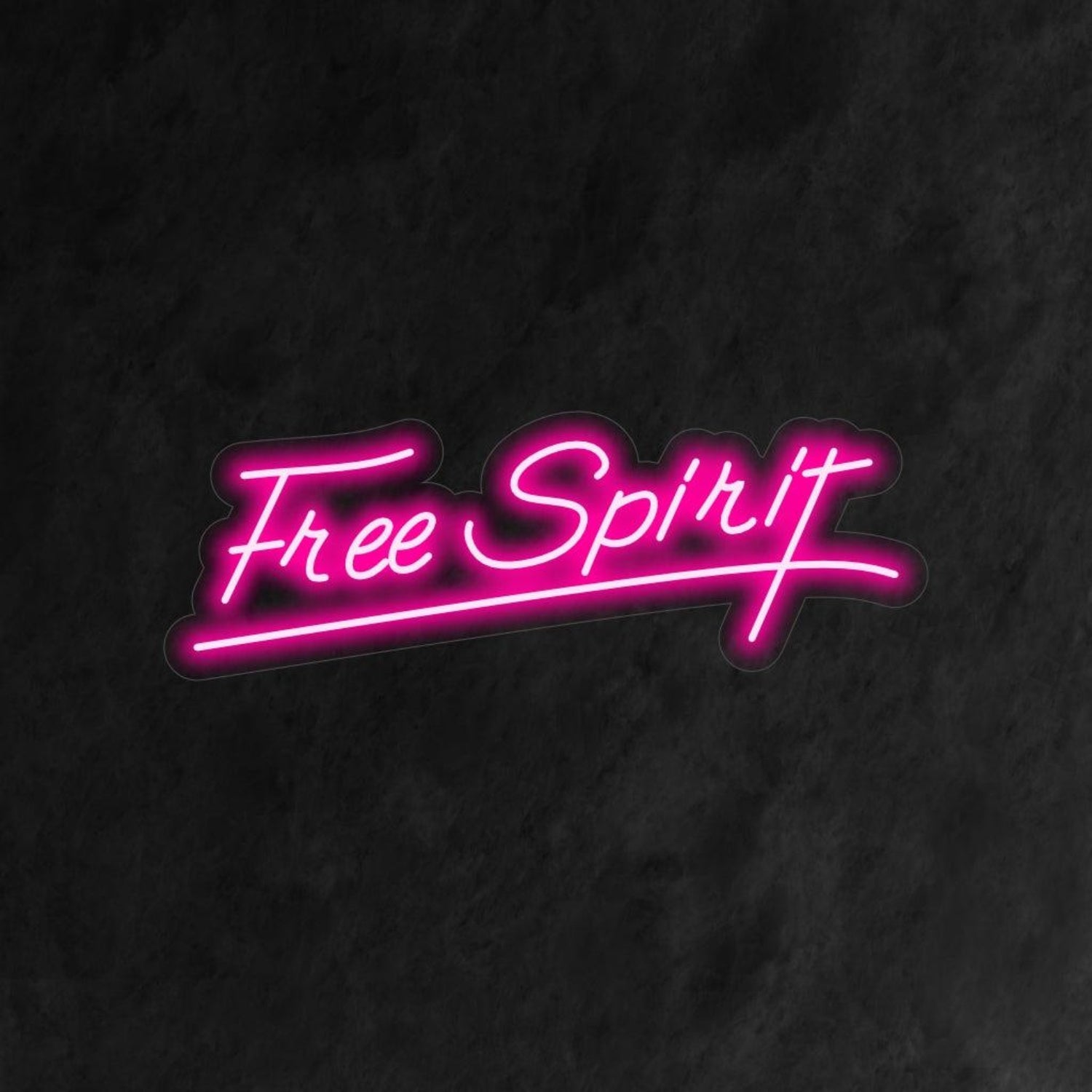 Free Spirit Led Neon Sign Bright Pink Customizable Script Wall Art For Bars | Shineneon