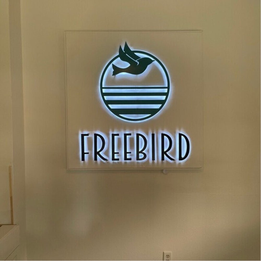 Freebird Logo 3D Backlit Channel Letters Led Light Sign - Shineneon