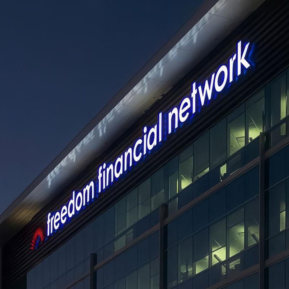 Freedom Finacial Network 3D Frontlit Letters Metal Led Sign - Shineneon