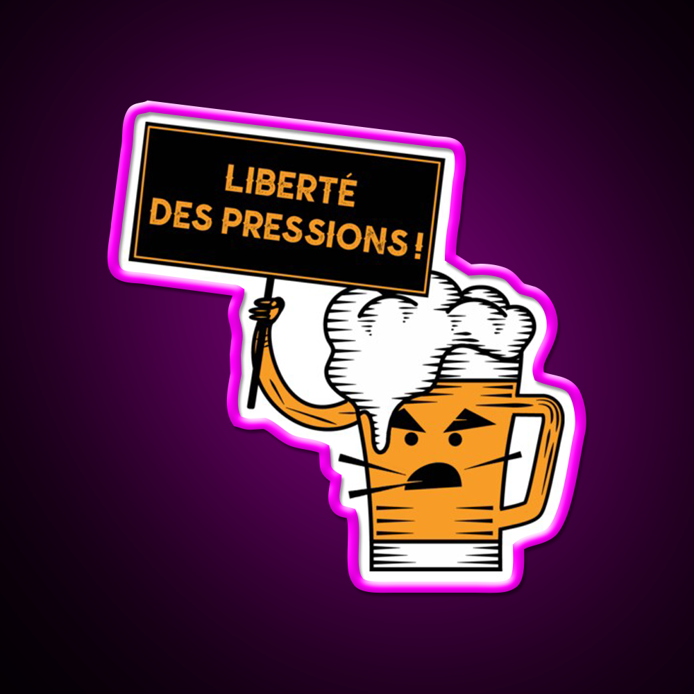 Freedom From Pressures Beer Man Cave Bar Led Neon Sign Rgb Color