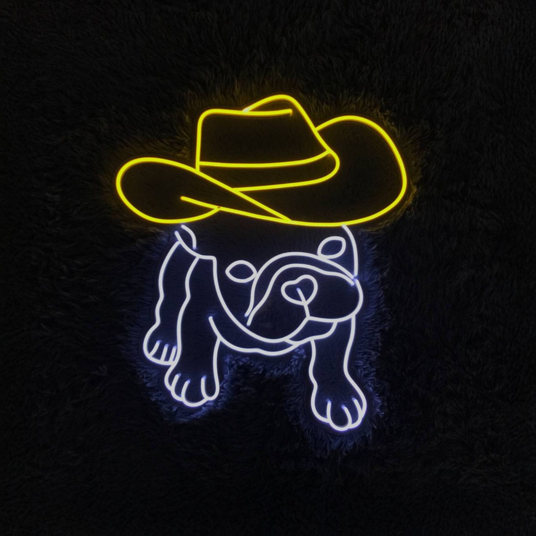 French Bulldog Cowboy Neon Sign - Shineneon