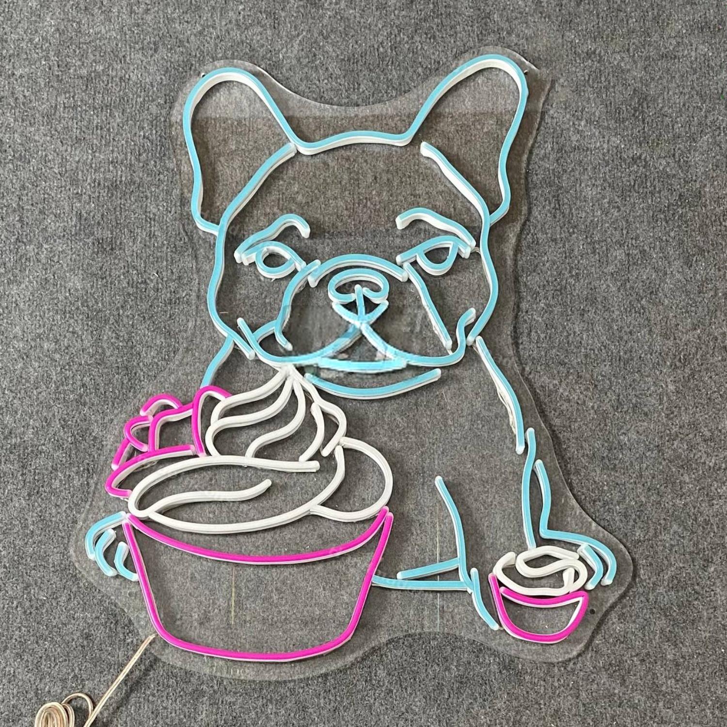 French Bulldog Ice Cream Led Neon Sign | Shineneon