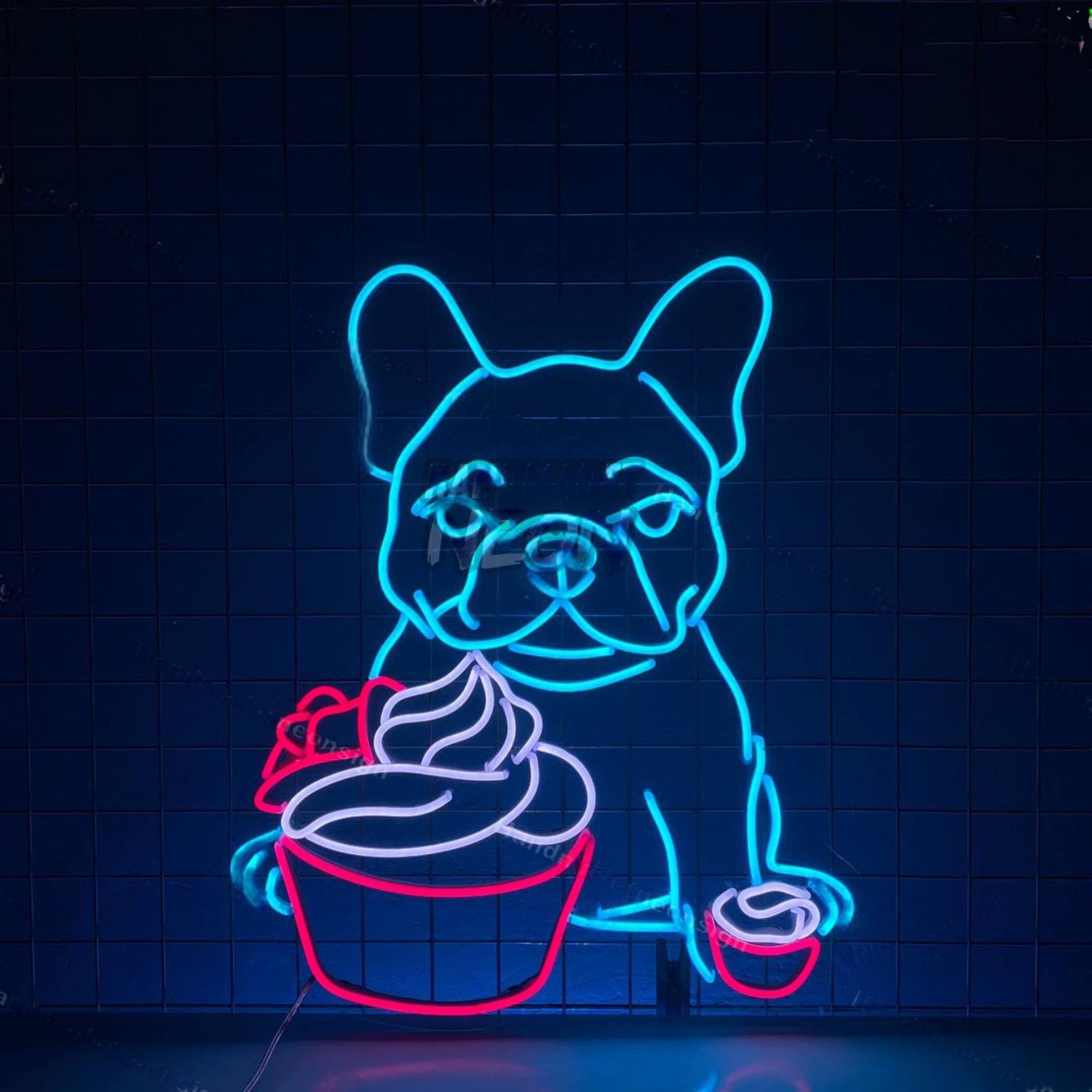 French Bulldog Ice Cream Led Neon Sign | Shineneon