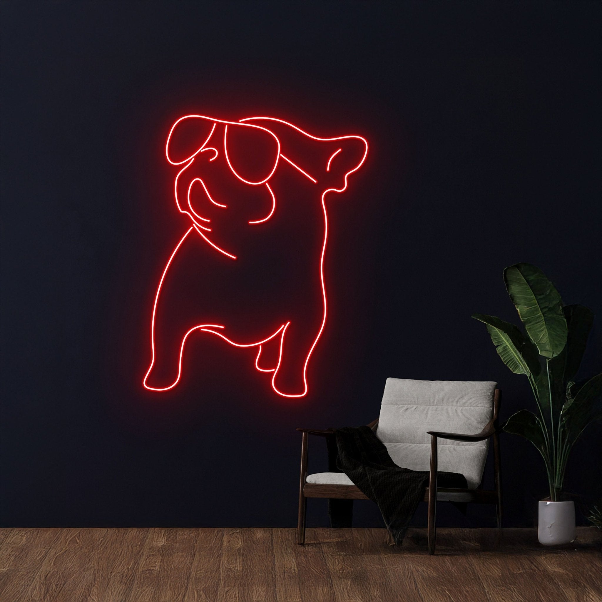 French Bulldog In Glasses Neon Sign - Shineneon