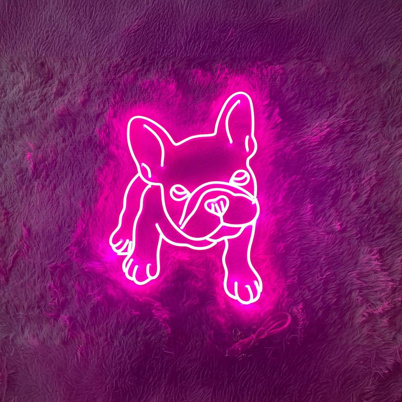 French Bulldog Neon Sign Custom Led Lights For Home Pet Wall Decoration - Shineneon