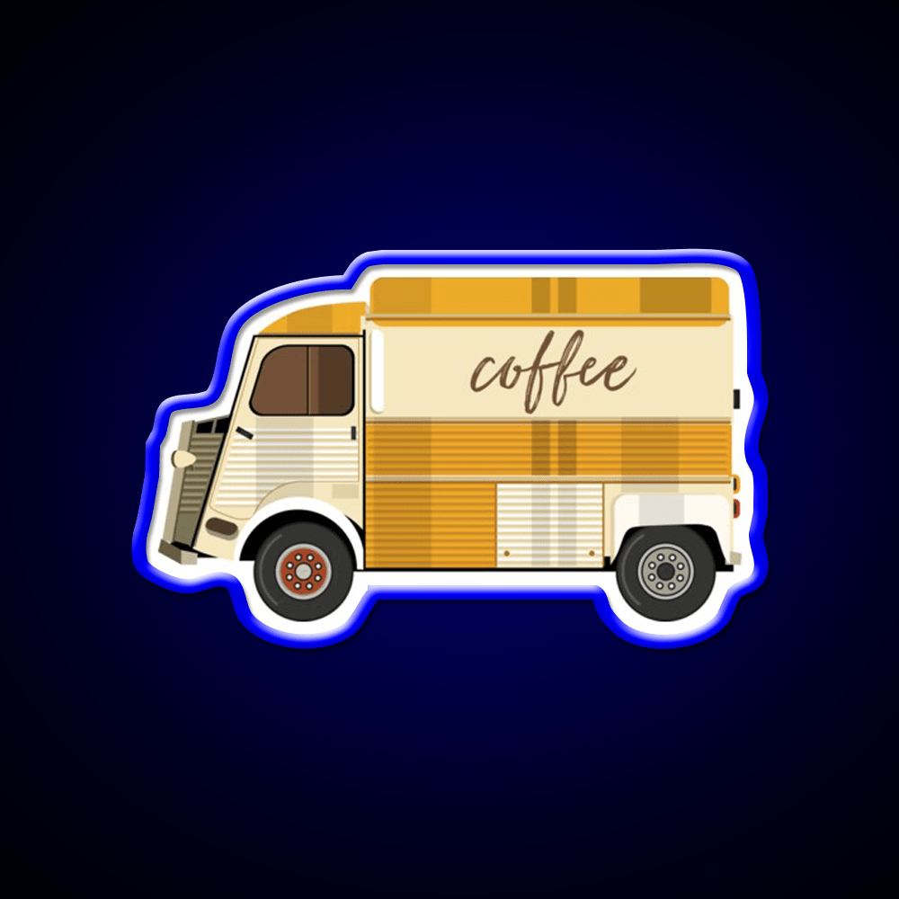 French Classic Van Truck Fast Food Led Neon Sign For Burger Place Rgb Color - Shineneon
