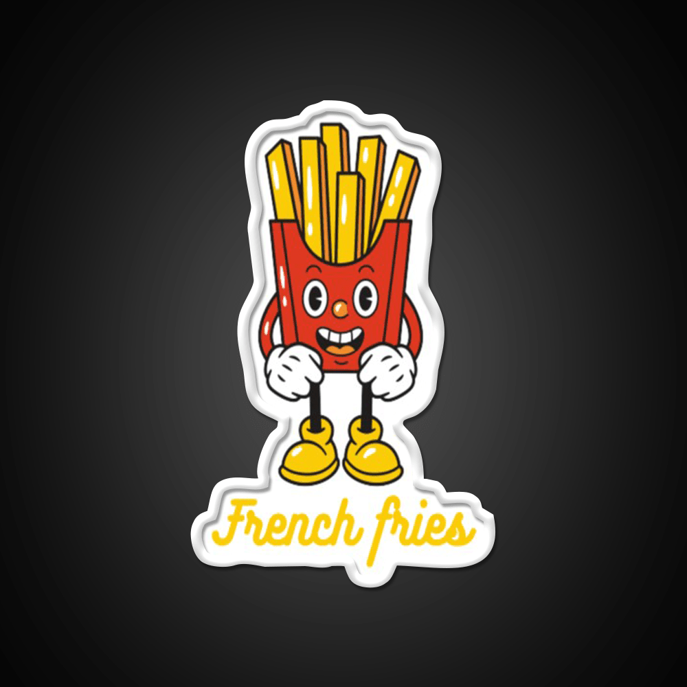 French Fries Fast Food Led Neon Sign For Burger Place Artwork Neon Sign Rgb Color - Shineneon