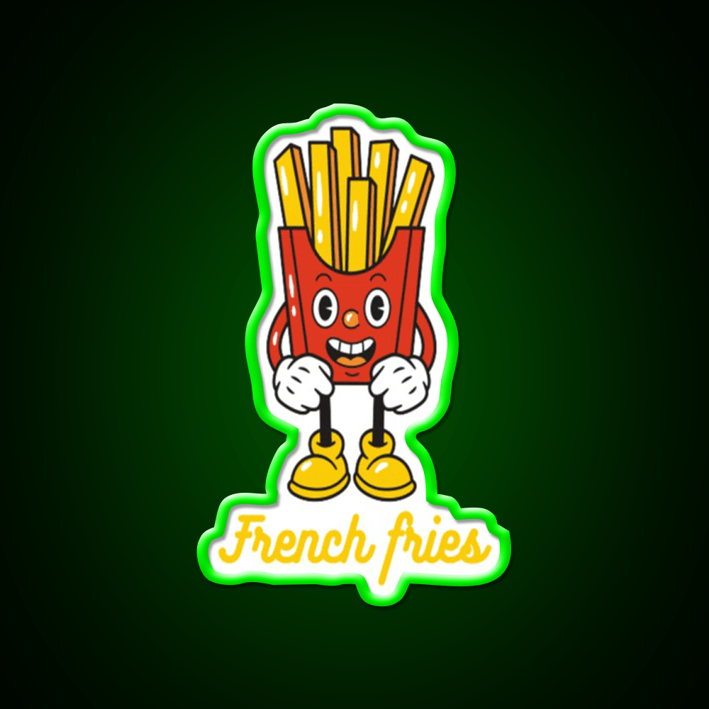 French Fries Fast Food Led Neon Sign For Burger Place Artwork Neon Sign Rgb Color - Shineneon