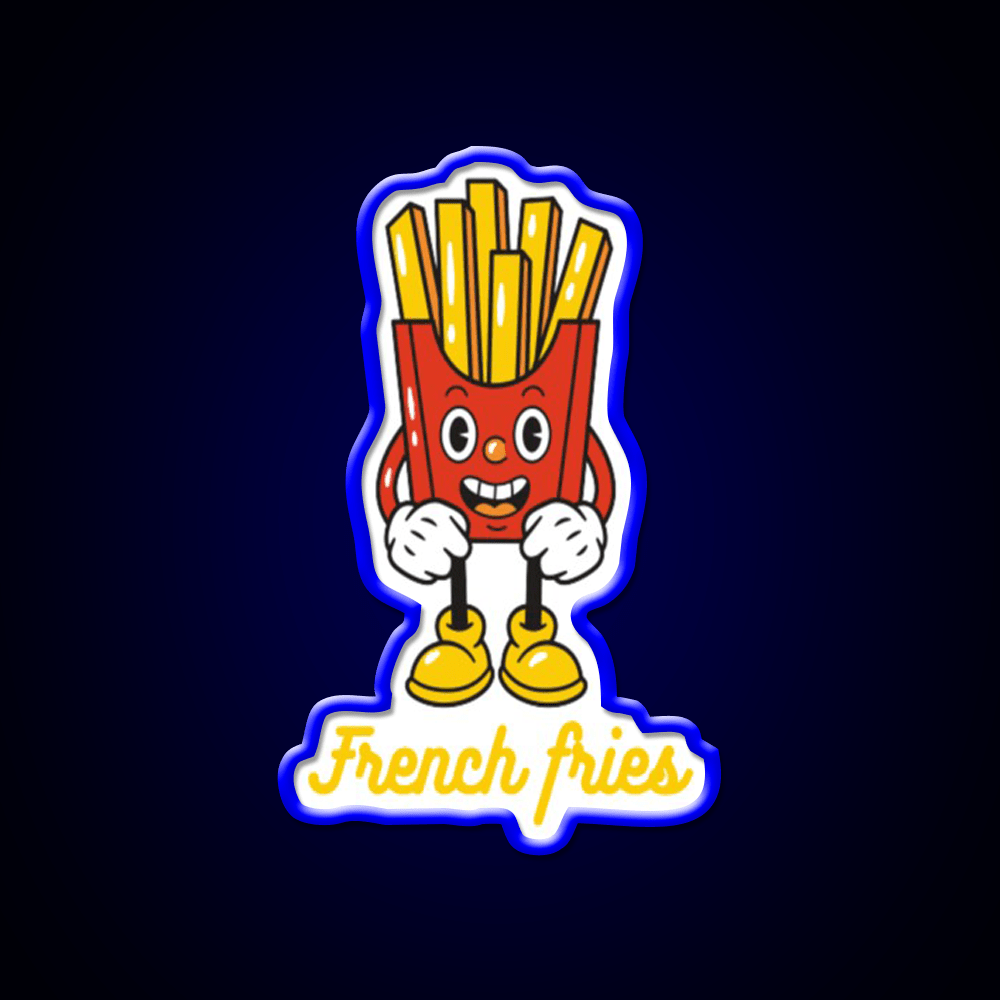 French Fries Fast Food Led Neon Sign For Burger Place Artwork Neon Sign Rgb Color - Shineneon
