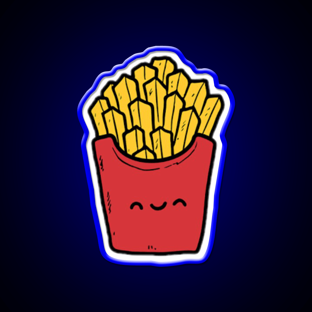 French Fries Fast Food Led Neon Sign For Burger Place Burger Led Sign Rgb Color - Shineneon