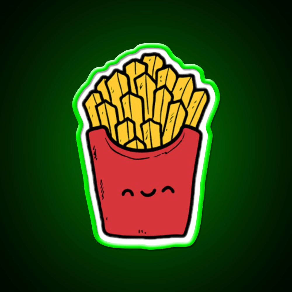 French Fries Fast Food Led Neon Sign For Burger Place Burger Led Sign Rgb Color - Shineneon