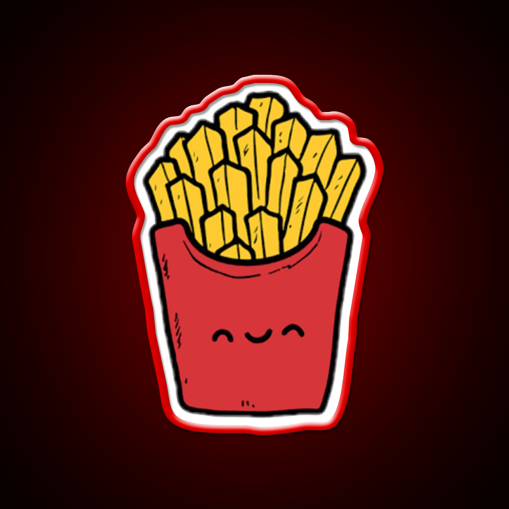 French Fries Fast Food Led Neon Sign For Burger Place Burger Led Sign Rgb Color - Shineneon