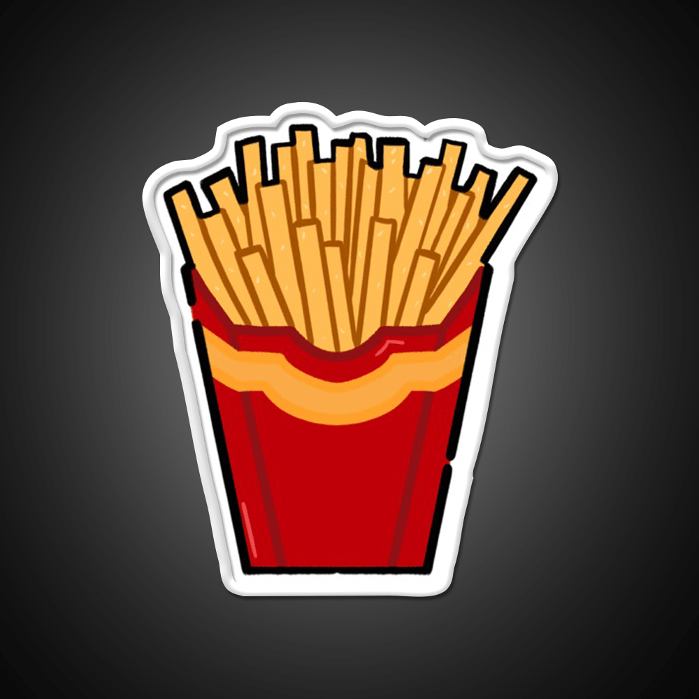 French Fries Fast Food Led Neon Sign For Burger Place Fries Neon Sign Rgb Color - Shineneon