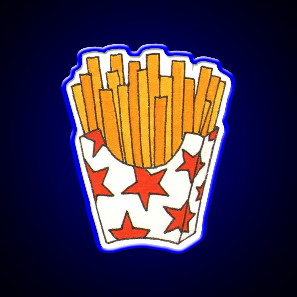 French Fries Fast Food Led Neon Sign For Burger Place Led Sign Rgb Color - Shineneon