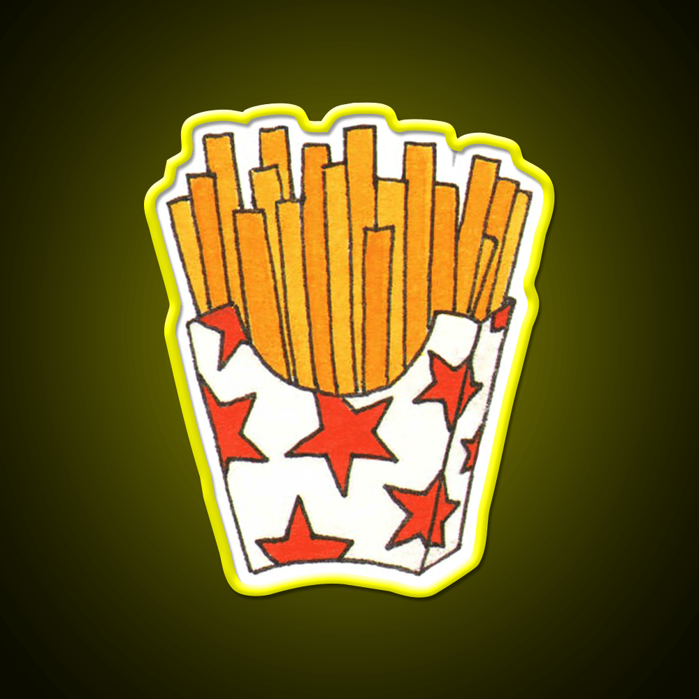 French Fries Fast Food Led Neon Sign For Burger Place Led Sign Rgb Color - Shineneon