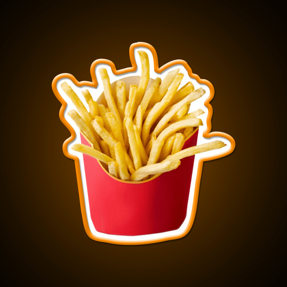 French Fries Fast Food Led Neon Sign For Burger Place Neon Sign Rgb Color - Shineneon