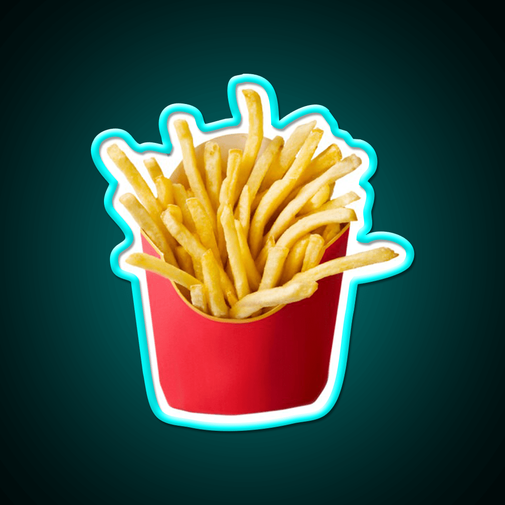 French Fries Fast Food Led Neon Sign For Burger Place Neon Sign Rgb Color - Shineneon