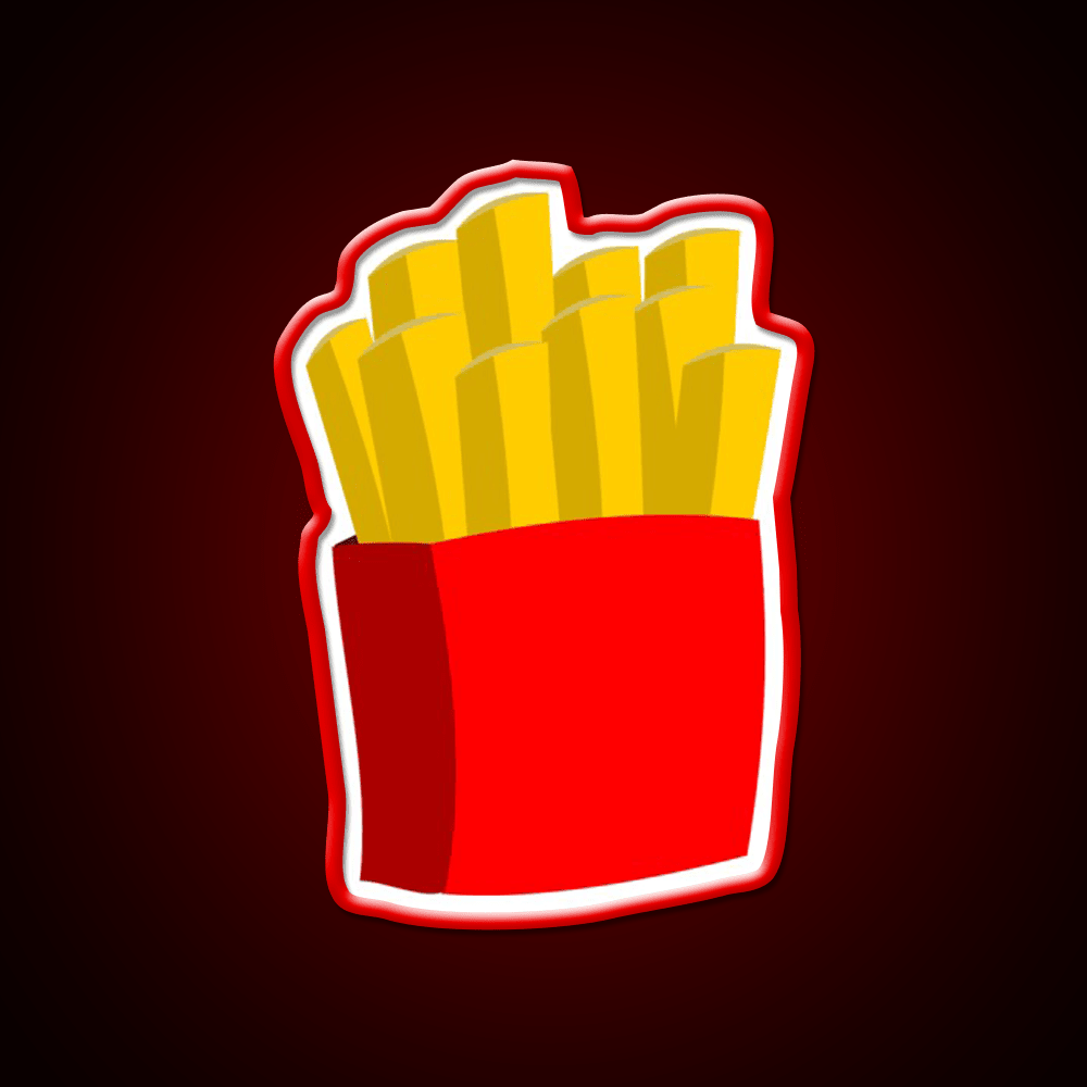 French Fries Fast Food Led Neon Sign For Burger Place Open Led Sign Rgb Color - Shineneon