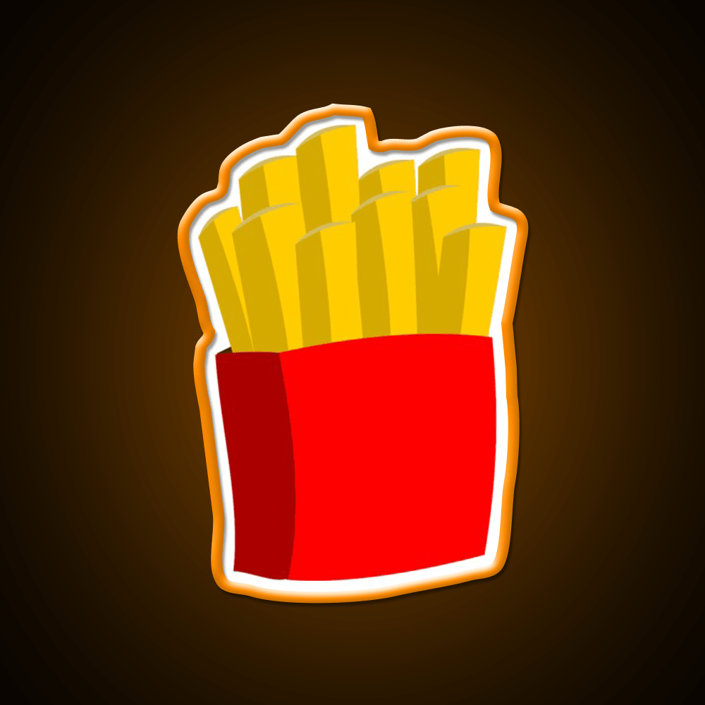 French Fries Fast Food Led Neon Sign For Burger Place Open Led Sign Rgb Color - Shineneon