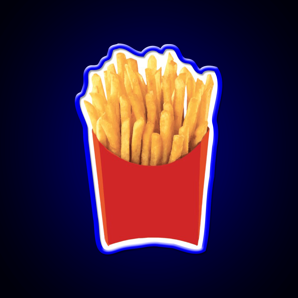 French Fries Fast Food Led Neon Sign For Burger Place Restaurant Neon Sign Rgb Color - Shineneon