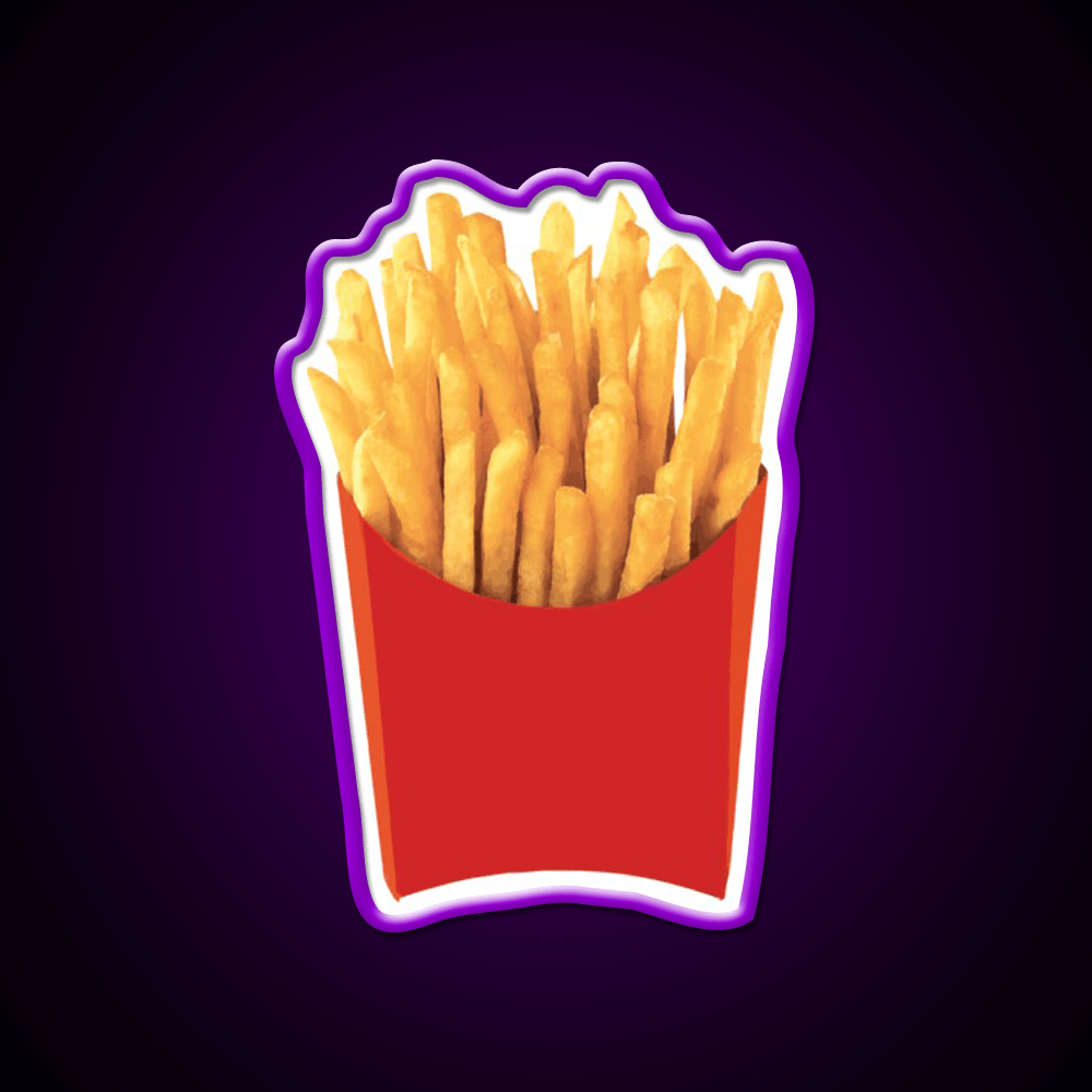 French Fries Fast Food Led Neon Sign For Burger Place Restaurant Neon Sign Rgb Color - Shineneon