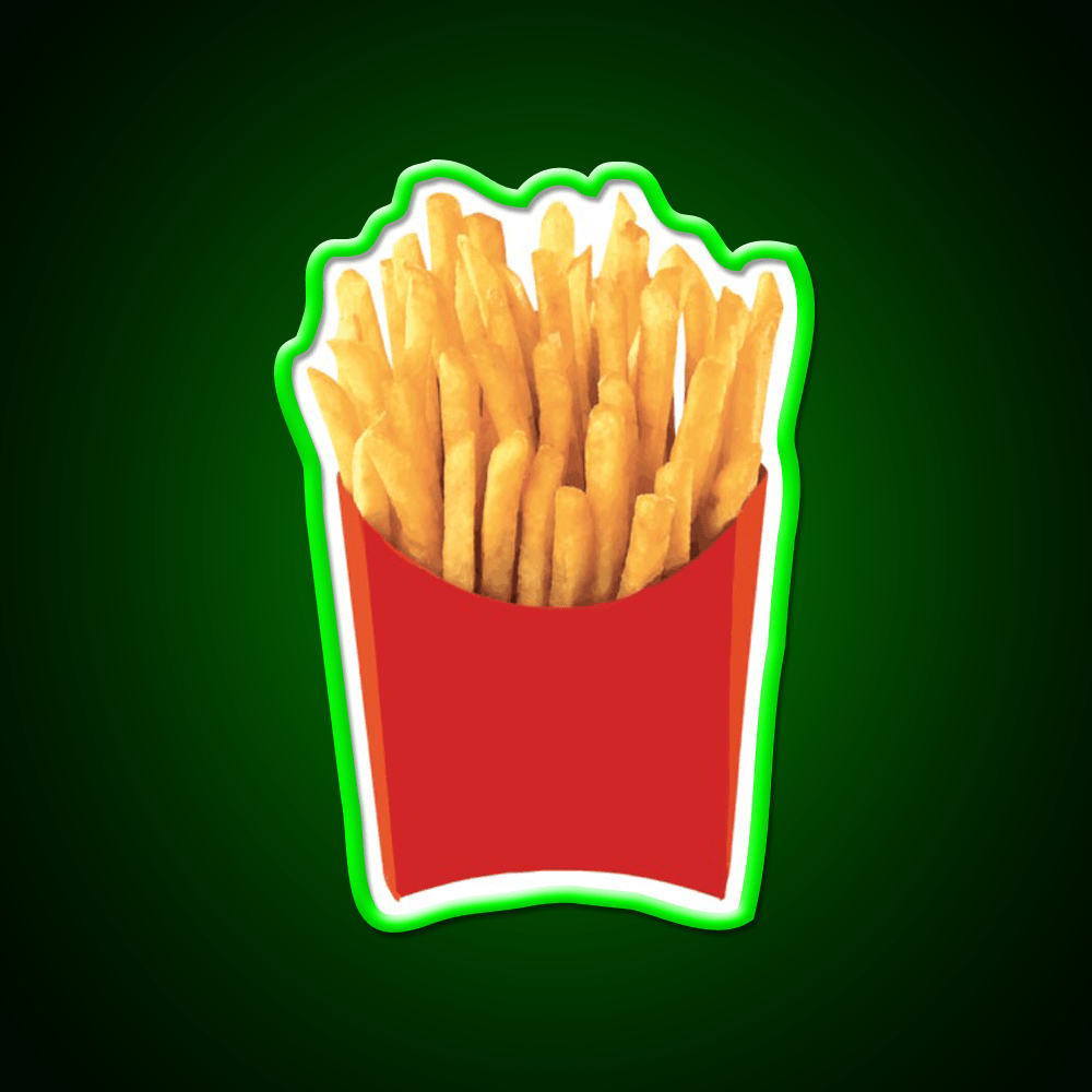 French Fries Fast Food Led Neon Sign For Burger Place Restaurant Neon Sign Rgb Color - Shineneon