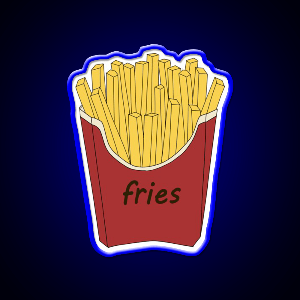 French Fries Fast Food Led Neon Sign For Burger Place Wall Art Rgb Color - Shineneon
