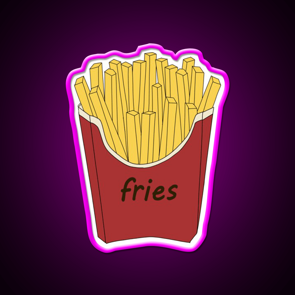 French Fries Fast Food Led Neon Sign For Burger Place Wall Art Rgb Color - Shineneon