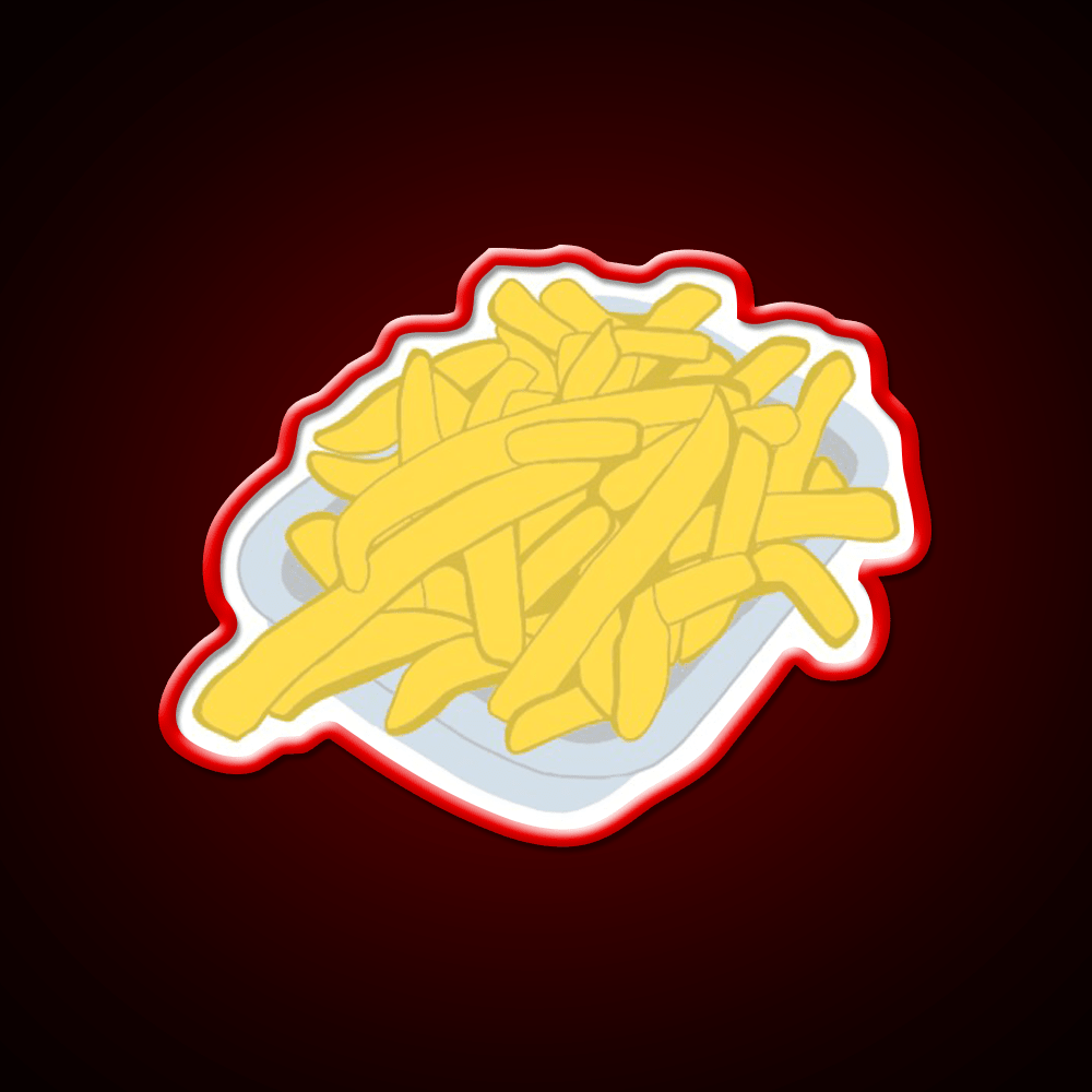 French Fries Fast Food Led Neon Sign For Burger Place Wall Art Wall Art Rgb Color - Shineneon