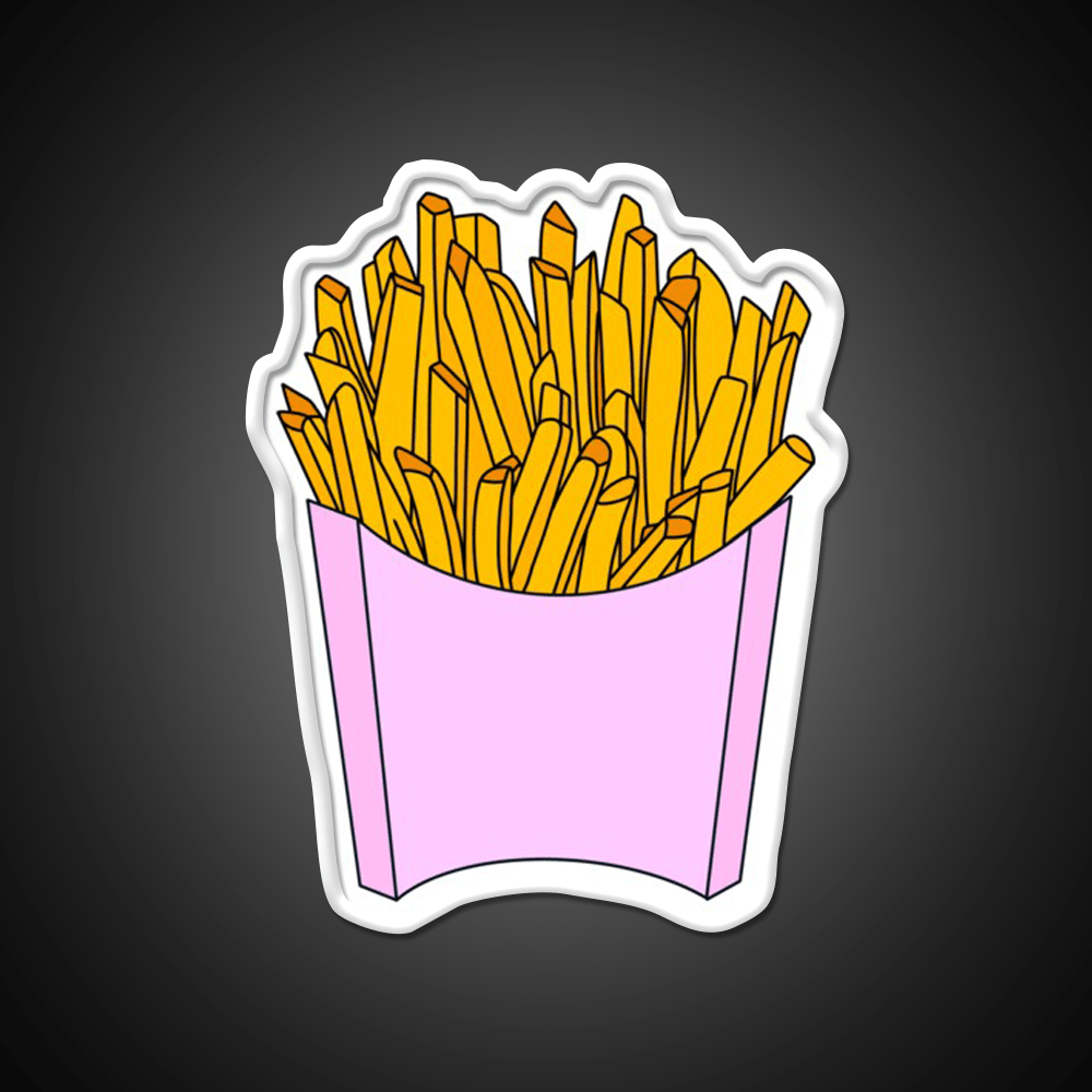 French Fries Fast Food Led Neon Sign For Burger Place Wall Decor Wall Art Rgb Color - Shineneon
