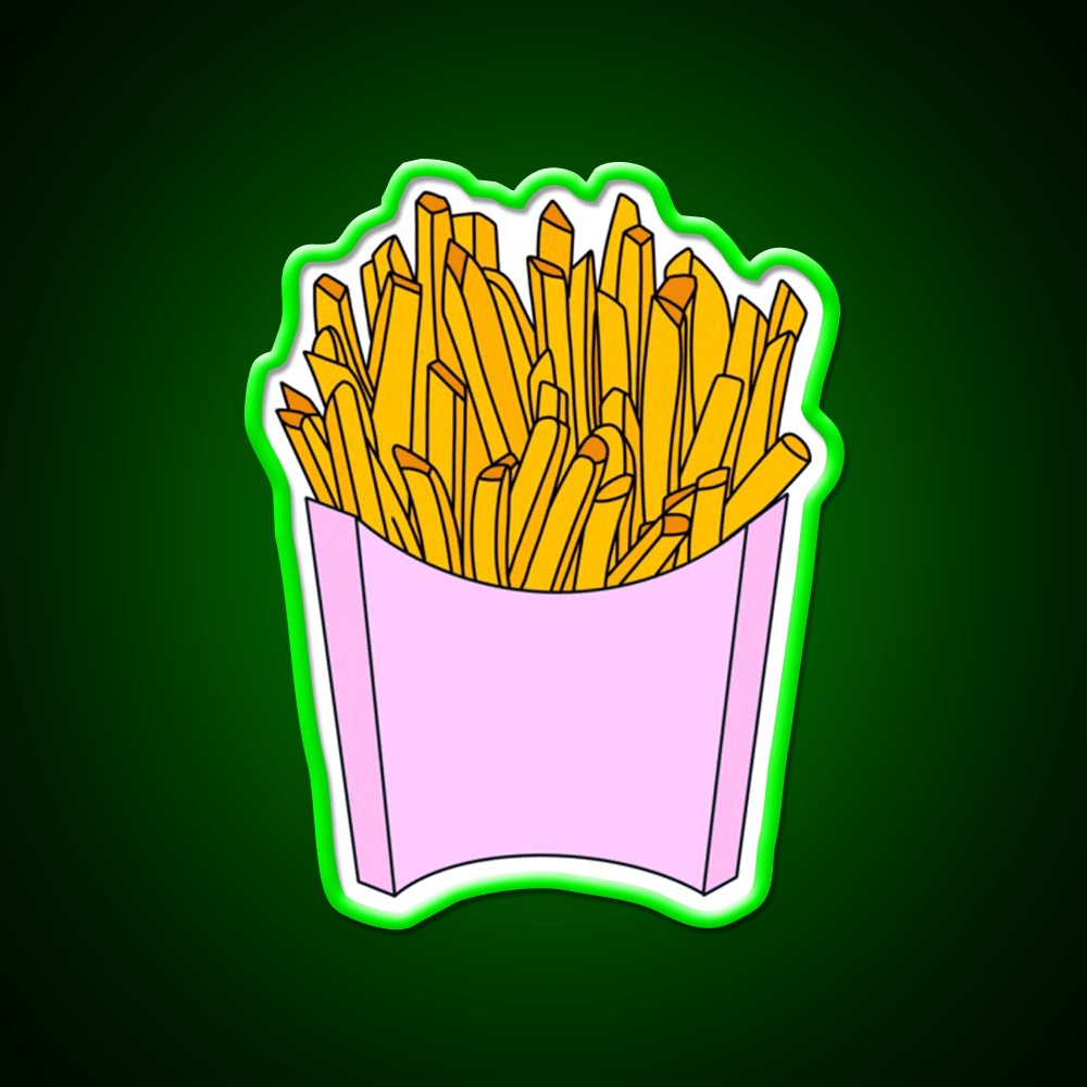 French Fries Fast Food Led Neon Sign For Burger Place Wall Decor Wall Art Rgb Color - Shineneon