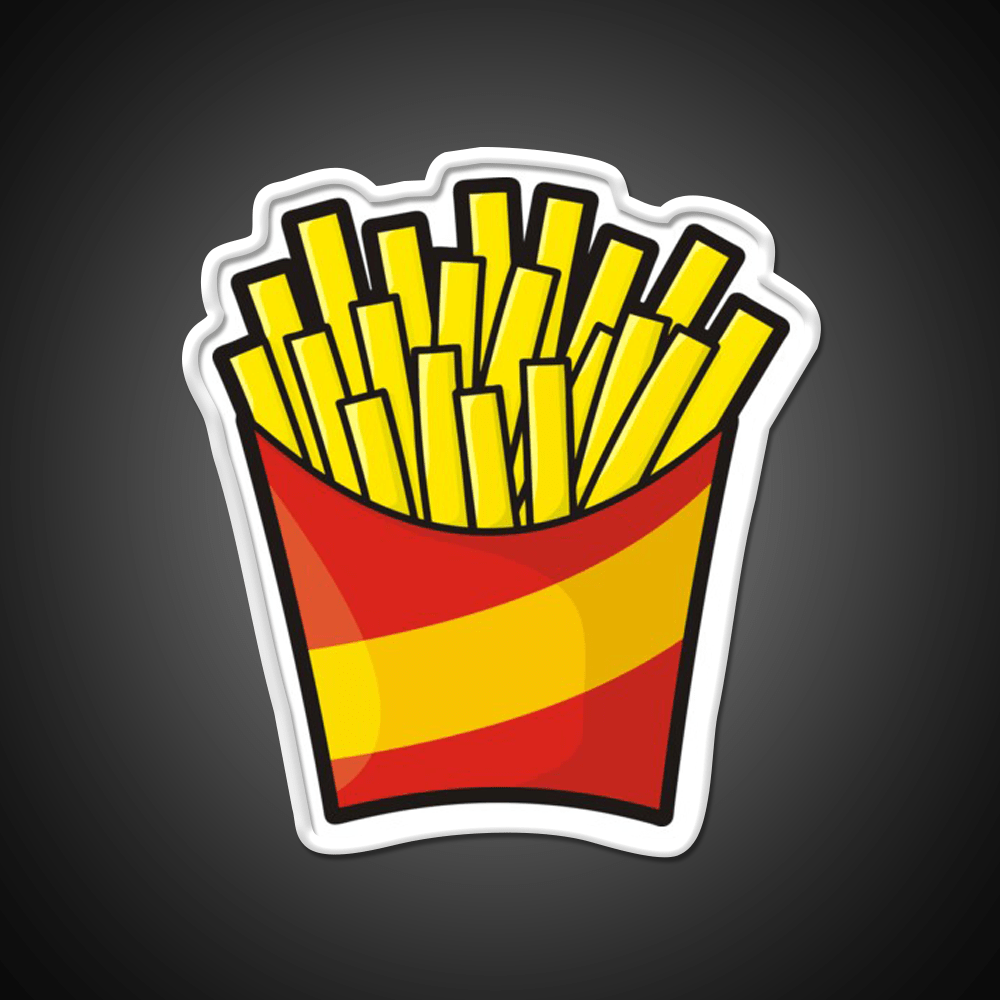 French Fries Pattern Fast Food Led Neon Sign For Burger Place Rgb Color - Shineneon