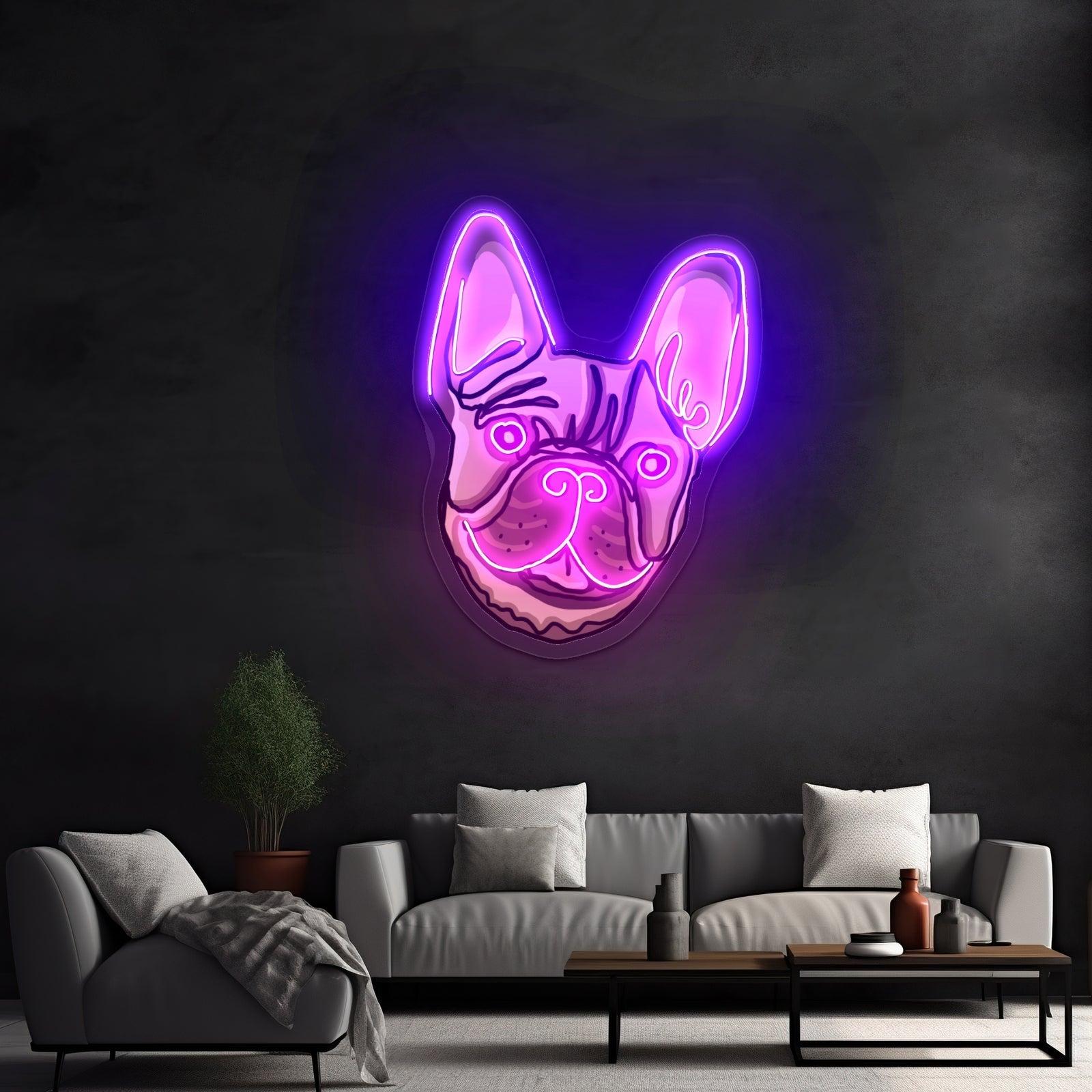 French Georgia Bulldogs Neon Sign - Shineneon