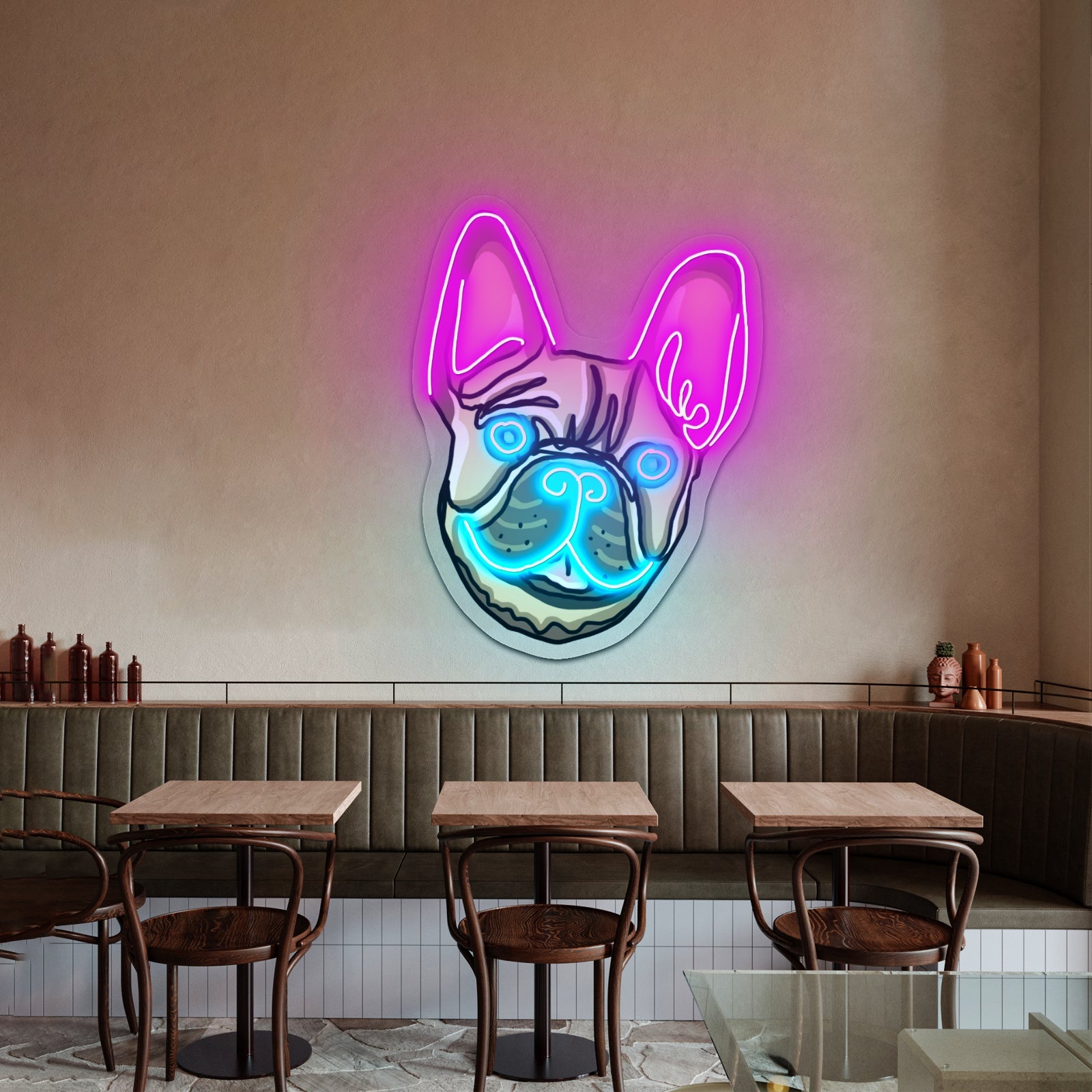 French Georgia Bulldogs Neon Sign - Shineneon