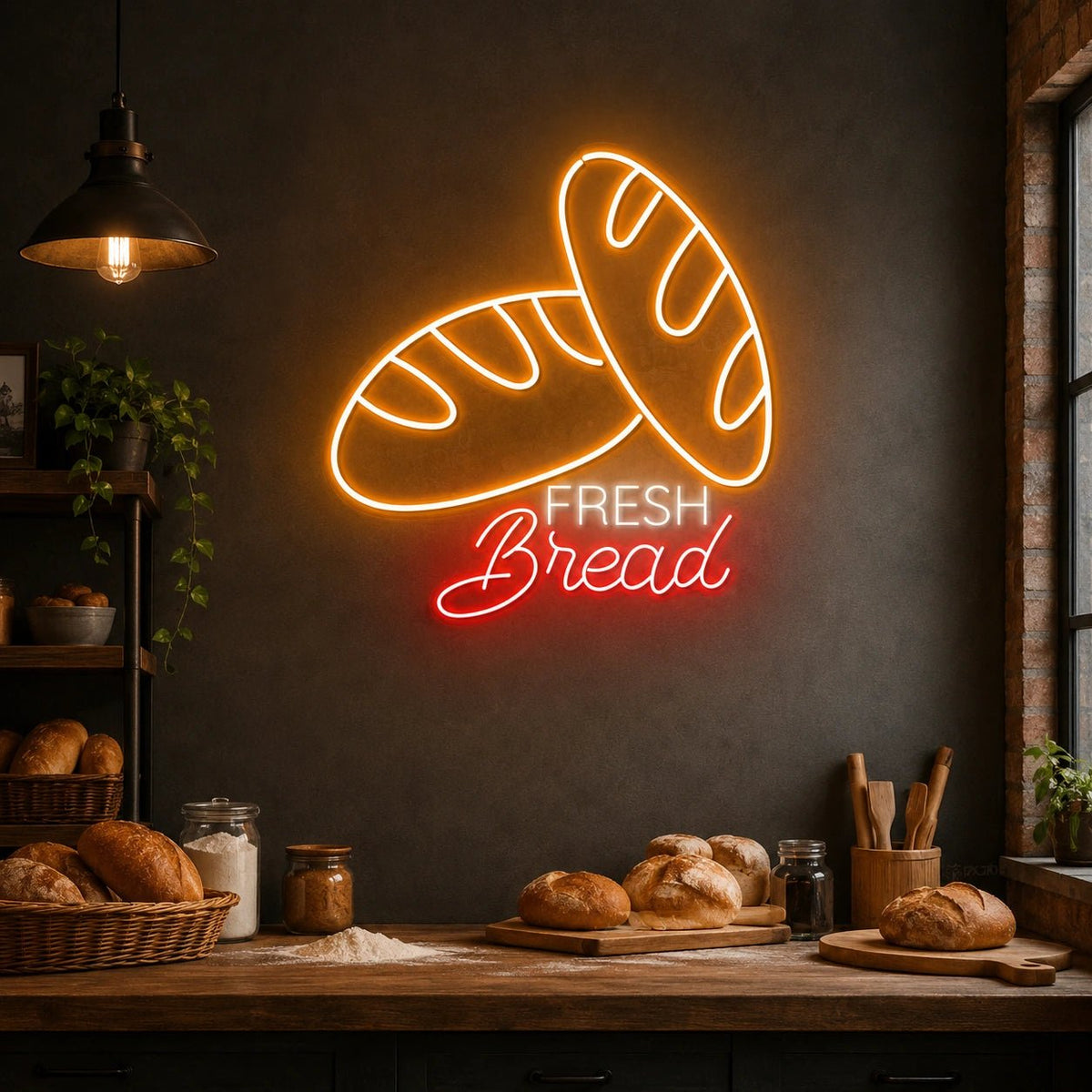 Fresh Bread Loaves LED Neon Sign - Shineneon