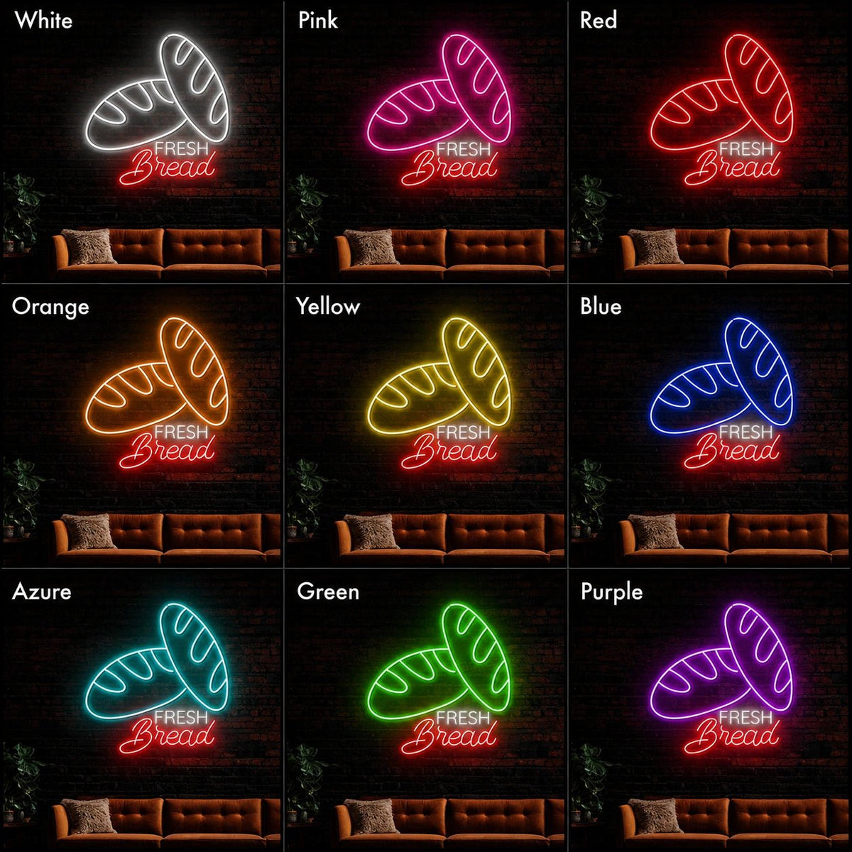 Fresh Bread Loaves LED Neon Sign - Shineneon