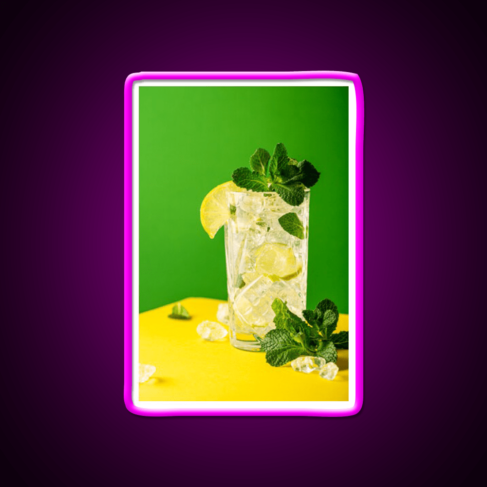 Fresh Mojito On Green And Yellow Party Drink Tequila Led Neon Sign Rgb Color - Shineneon