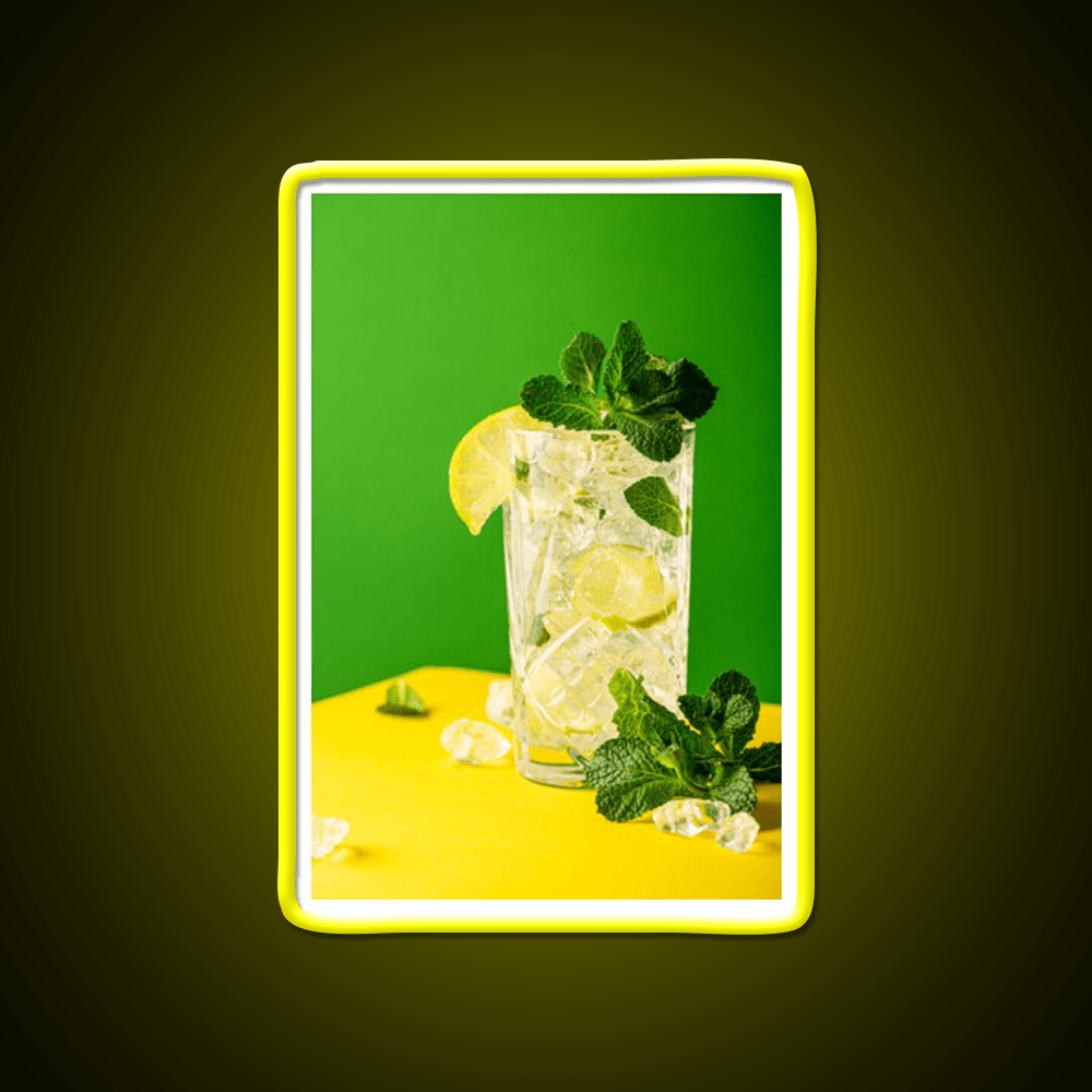 Fresh Mojito On Green And Yellow Party Drink Tequila Led Neon Sign Rgb Color - Shineneon