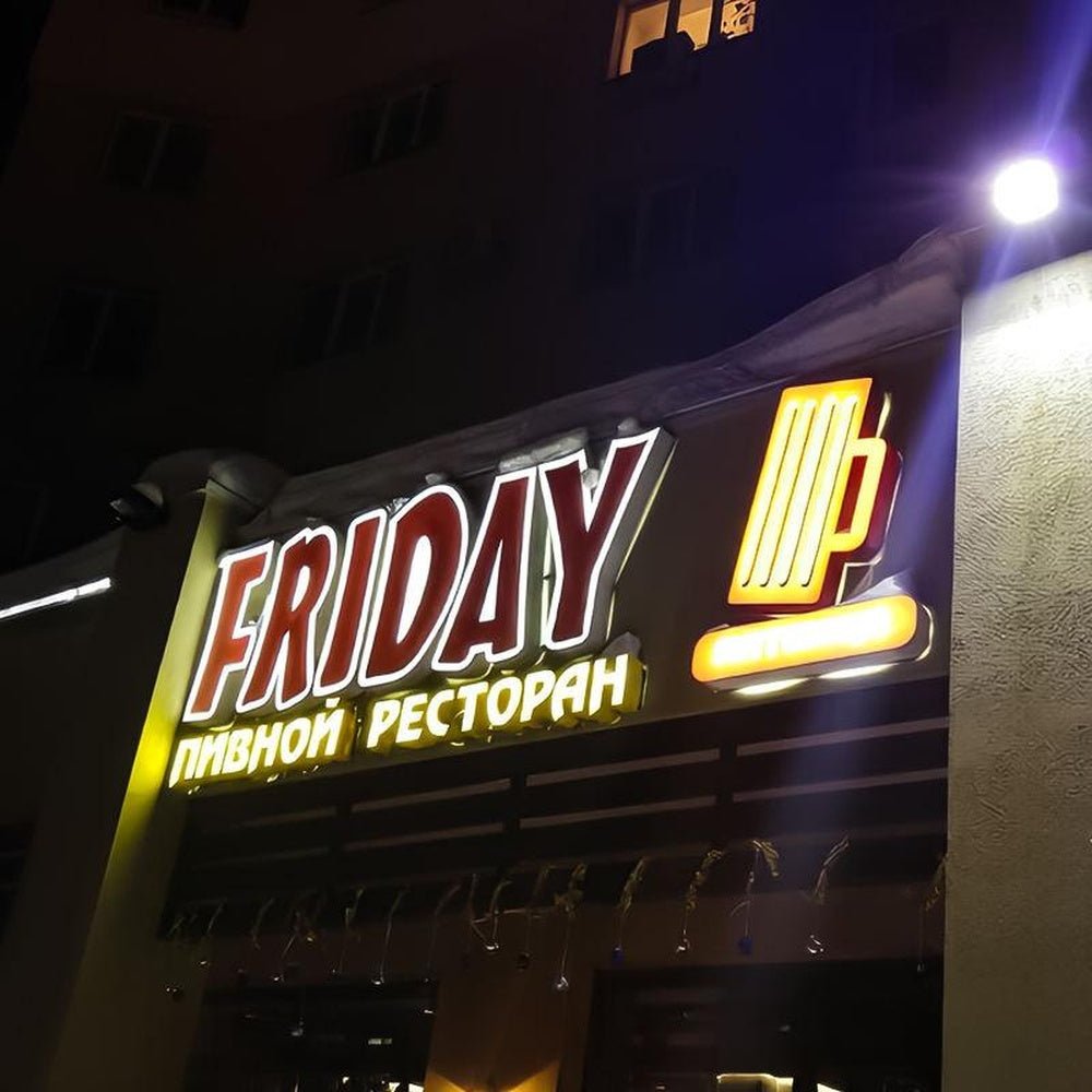 Friday Beer Day 3D Front And Back Lit Letters Metal Led Sign - Shineneon