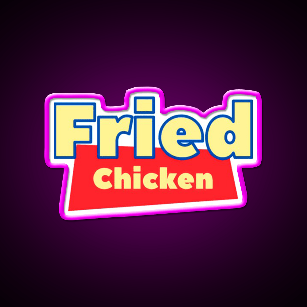 Fried Chicken Bootleg Funny Fast Food Led Neon Sign For Burger Place Rgb Color - Shineneon